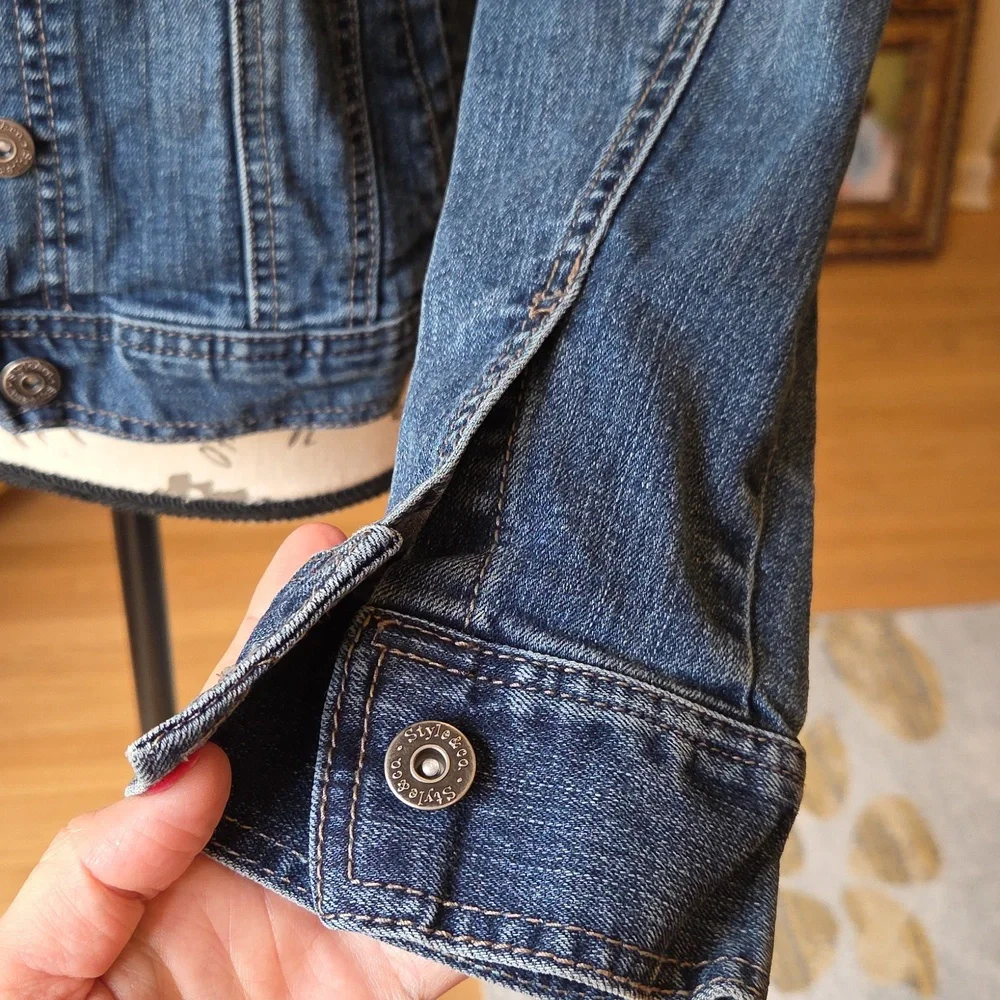 Style & Co. Denim Blue Women's Jacket Size Medium - Picture 3 of 8